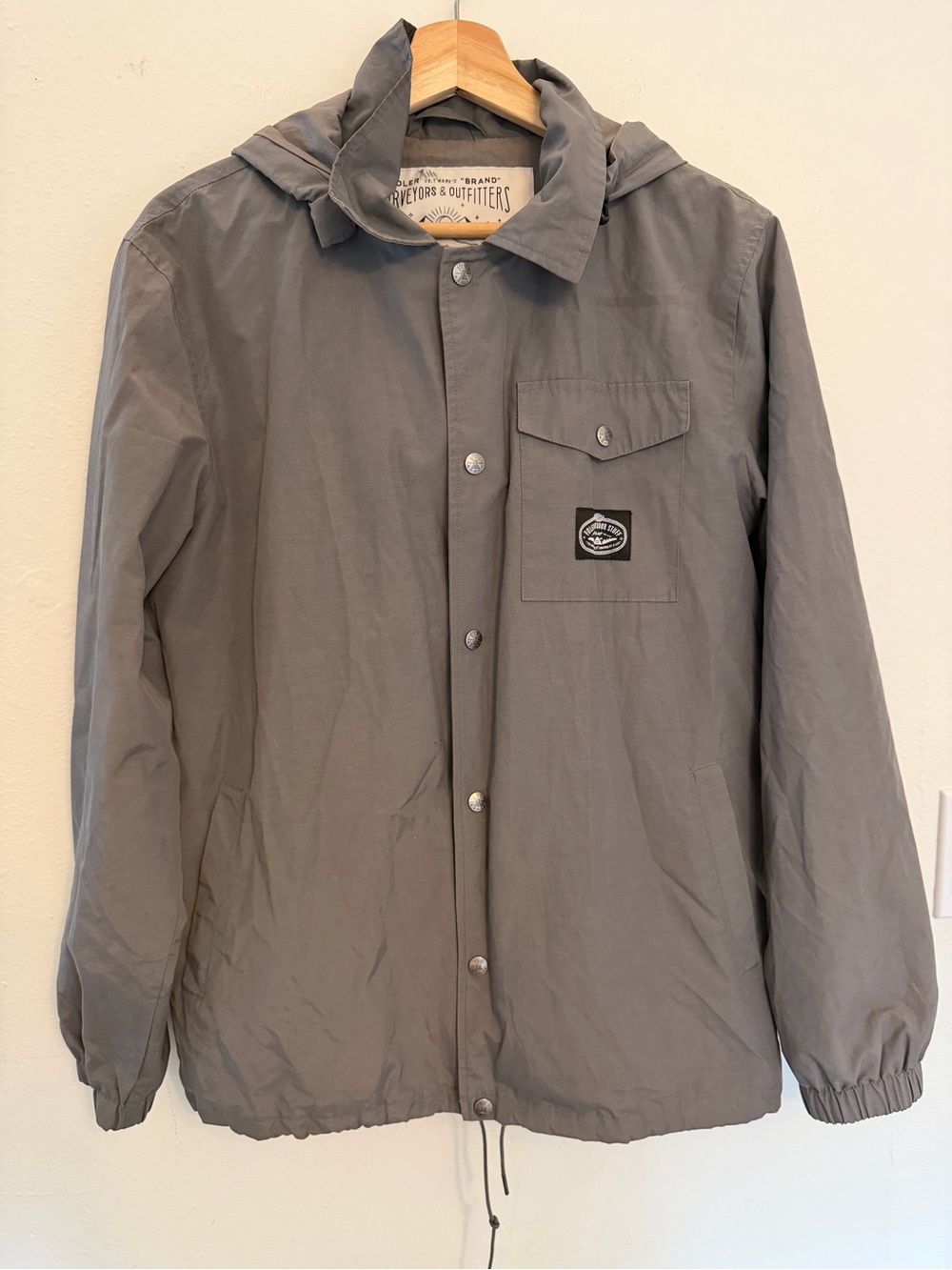 Poler Men’s Hooded Windbreaker Jacket - Gray
